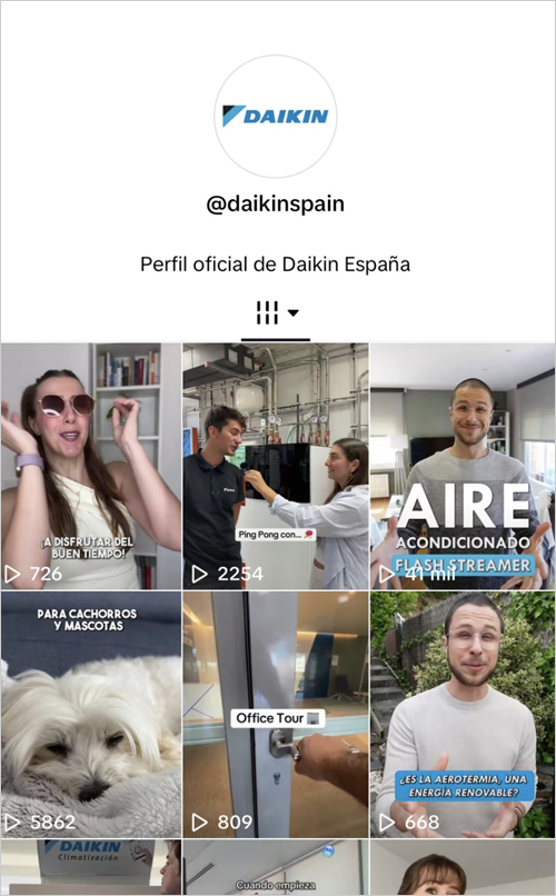 Daikin lanza su cuenta oficial en TikTok para acercar la climatización sostenible a los usuarios