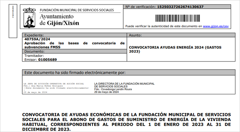 Ayudas para cubrir los gastos de energía en la vivienda habitual para la ciudadanía de Gijón