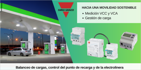 Soluciones de Carlo Gavazzi para el control del punto de recarga de VE y de la electrolinera