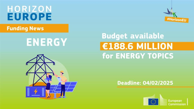 Nuevas convocatorias para proyectos energéticos en el marco de Horizonte Europa con más de 188 millones 