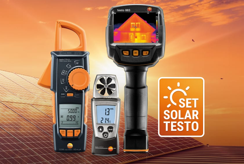 Testo presenta su nuevo set solar para optimizar los sistemas fotovoltaicos