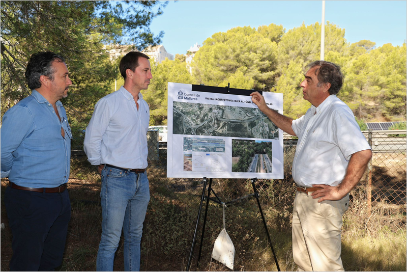 El túnel de Génova en Mallorca estrena nueva iluminación con energía renovable