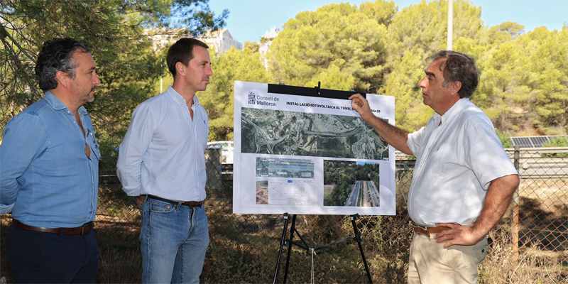 El túnel de Génova en Mallorca estrena nueva iluminación con energía renovable