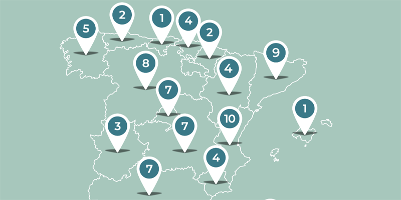 El IDAE publica el mapa de Oficinas de Transformación Comunitaria repartidas por la geografía española