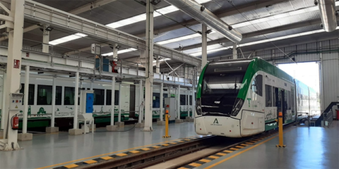 El Trambahía de Cádiz reducirá su consumo energético con el cambio del sistema de iluminación por LED