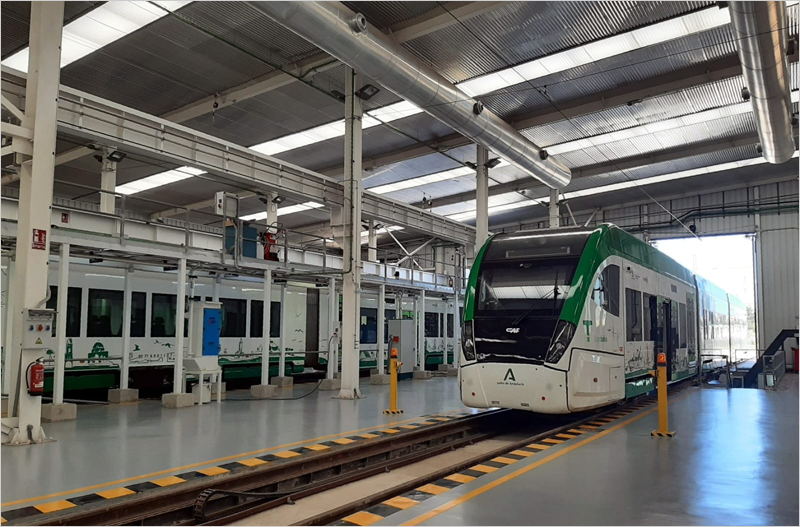 El Trambahía de Cádiz reducirá su consumo energético con el cambio de su sistema de iluminación por LED