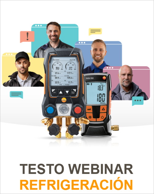 Webinar de Testo sobre medición en refrigeración y aire acondicionado para instalador y mantenedor