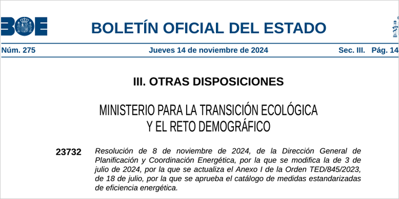 El catálogo de medidas de eficiencia energética sustituye varias fichas relacionadas con el transporte