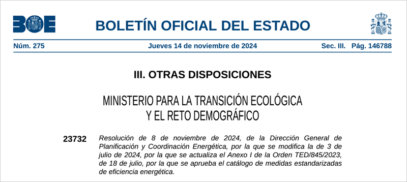 El catálogo de medidas de eficiencia energética sustituye varias fichas relacionadas con el transporte