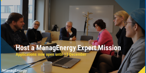 Nueva convocatoria de solicitudes de ManagEnergy para ofrecer apoyo a agencias energéticas
