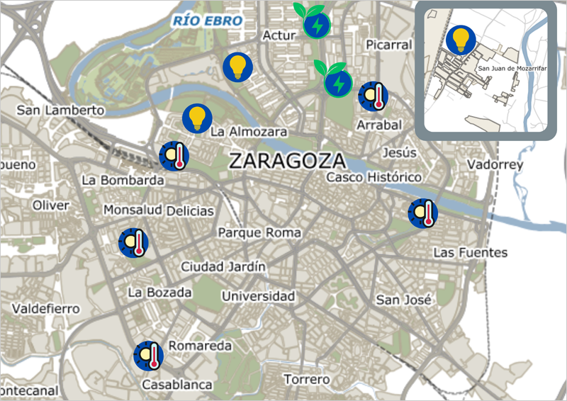 Un total de 10 proyectos energéticos en equipamientos de Zaragoza evitarán a emisión anual de 702 tn de CO2