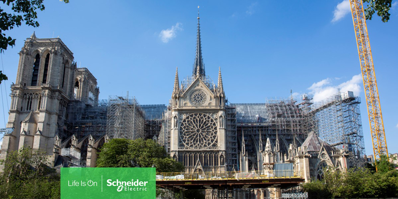 Schneider Electric ha contribuido a la restauración de la catedral de Notre Dame de París