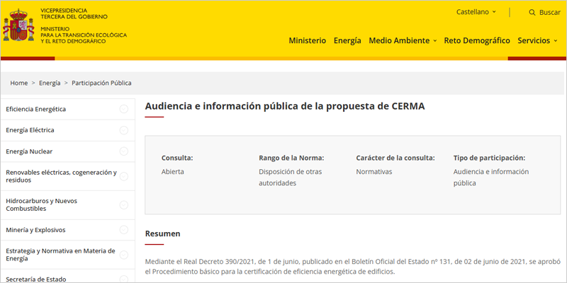 Audiencia pública para la actualización de la herramienta CERMA y el reconocimiento de DesignBuilder-CTE