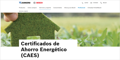 Bosch Home Comfort promueve la tramitación de los CAES para impulsar la eficiencia energética