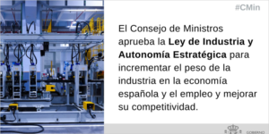 Aprobada la Ley de Industria y Autonomía Estratégica para contribuir a la descarbonización y transformación digital