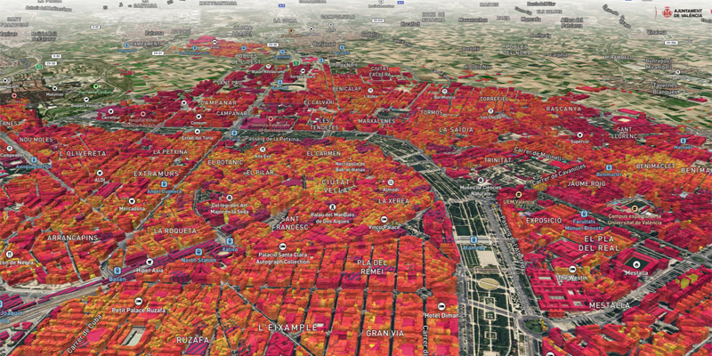 El nuevo mapa solar interactivo de Valencia facilita la toma de decisiones para pasarse a la energía solar