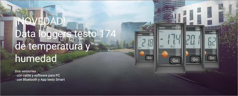 Data loggers testo 174 de temperatura y humedad