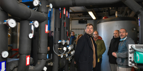 Nueva instalación de la red de calor con biomasa en la zona deportiva del Congost de Manresa