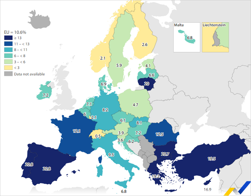 El 10,6% de la población de la UE no pudo mantener su hogar caliente en 2023, según Eurostat