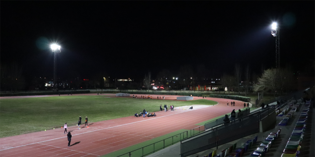 Pista atletismo en Leganés.