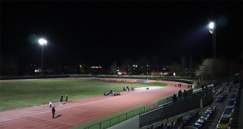 Pista atletismo en Leganés.