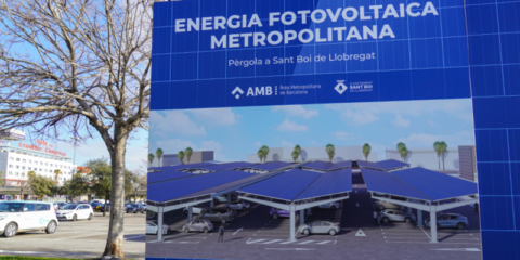 El aparcamiento de Alcampo de Sant Boi de Llobregat tendrá una pérgola fotovoltaica de 3,25 MWp