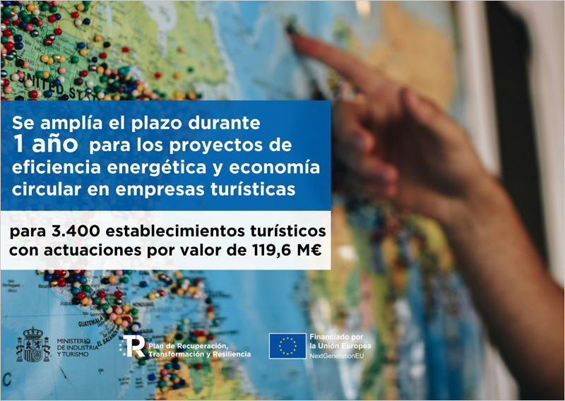 Ampliado el plazo para proyectos de eficiencia energética y circularidad en empresas turísticas