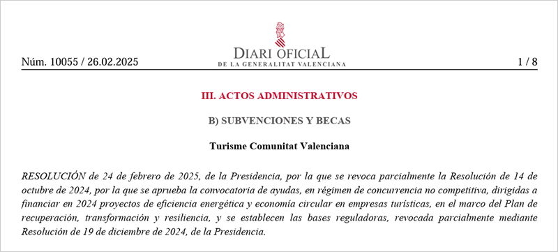 Las ayudas de eficiencia energética en empresas turísticas valencianas amplían plazo y se extienden a cafeterías y bares