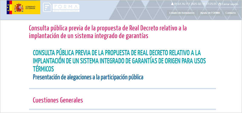 El plazo para presentar alegaciones a esta consulta pública previa finaliza el 28 de febrero.