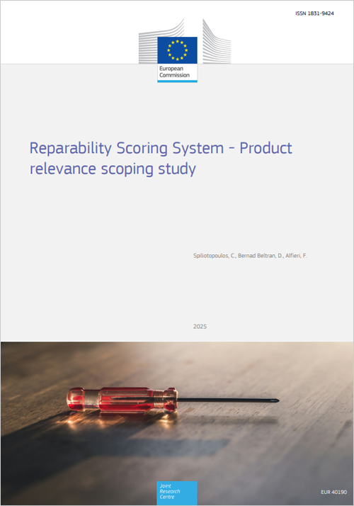 Estudio para identificar grupos de producto relevantes para implementar un sistema de puntuación de reparabilidad