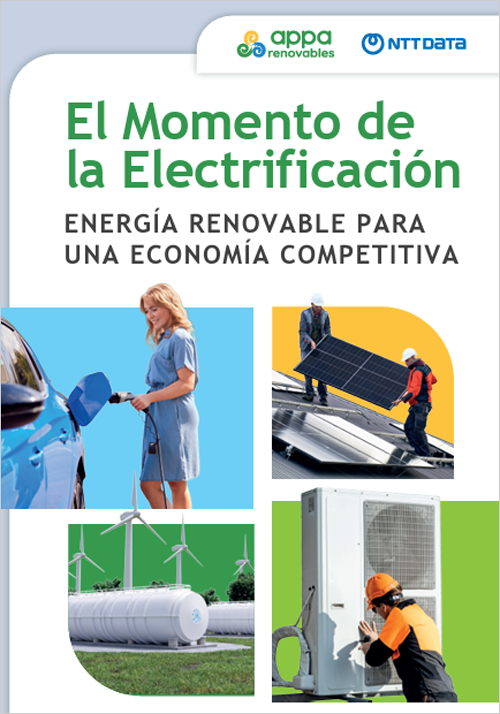 Un informe de APPA Renovables destaca el potencial de la electrificación en España pudiéndose alcanzar una reducción de emisiones equivalente a 24,5 Mt CO2 en 2030