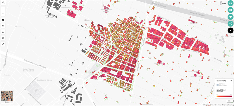 El mapa solar de Alboraya permitirá a la ciudadanía conocer el potencial fotovoltaico de sus viviendas