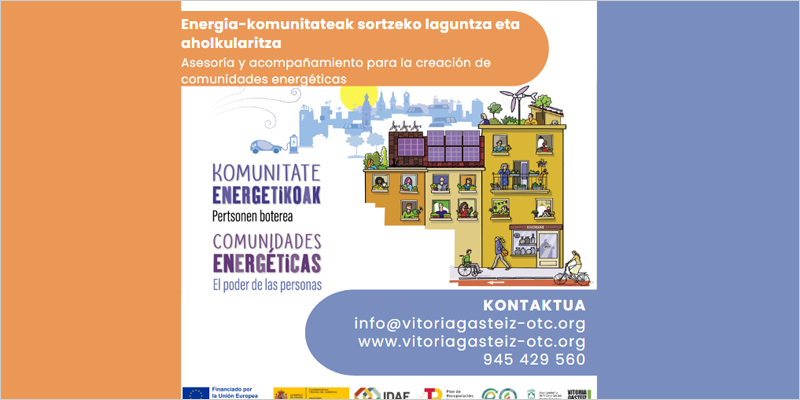 La OTC de Vitoria-Gasteiz informará sobre sus servicios y beneficios de crear una comunidad energética