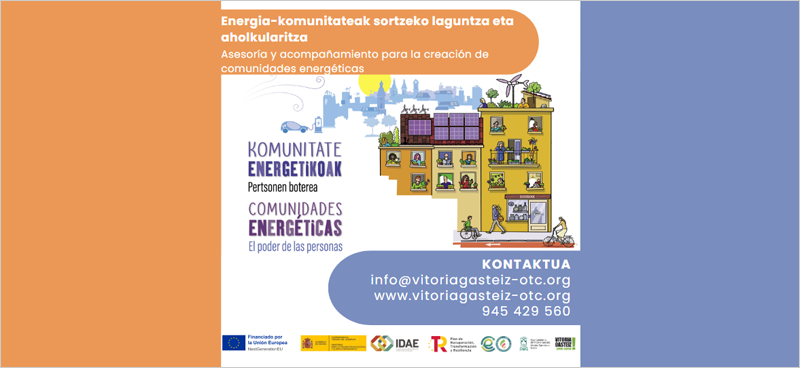 La OTC de Vitoria-Gasteiz informará sobre sus servicios y beneficios de crear una comunidad energética 