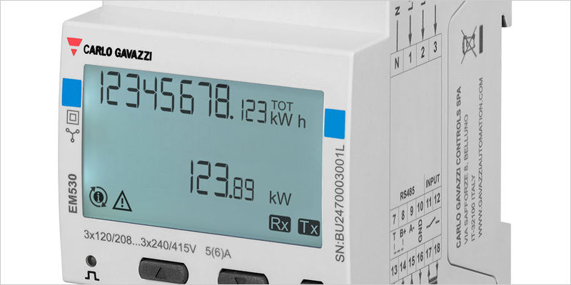 Carlo Gavazzi presenta su analizador de energía EM530 MV para aplicaciones de eficiencia energética y de edificios