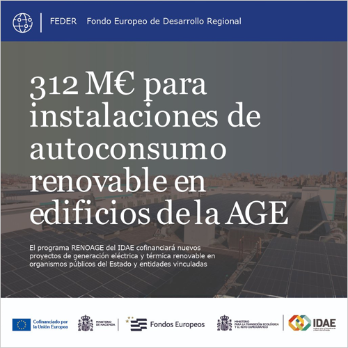 Convocatoria para actuaciones de energías renovables en edificios de la Administración General del Estado