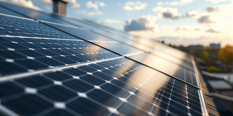 Paneles solares hiperrealistas en el techo de un edificio municipal en El Burgo de Osma.