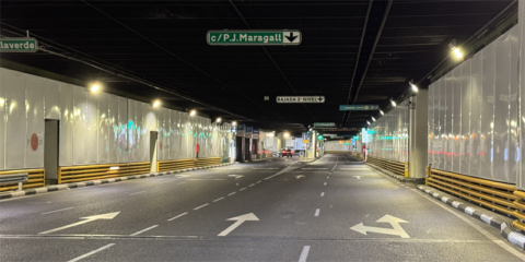 Concluye la renovación del alumbrado con tecnología LED en los túneles de Azca de Madrid