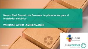 Un webinar de AMBIENVASES forma al instalador eléctrico sobre envases comerciales e industriales