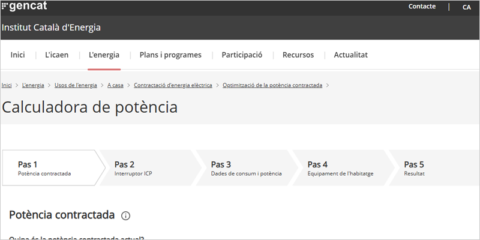 Los ciudadanos podrán optimizar su potencia eléctrica contratada con una calculadora del Icaen