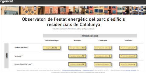 En marcha el Observatorio del Estado Energético del Parque de Edificios de Cataluña