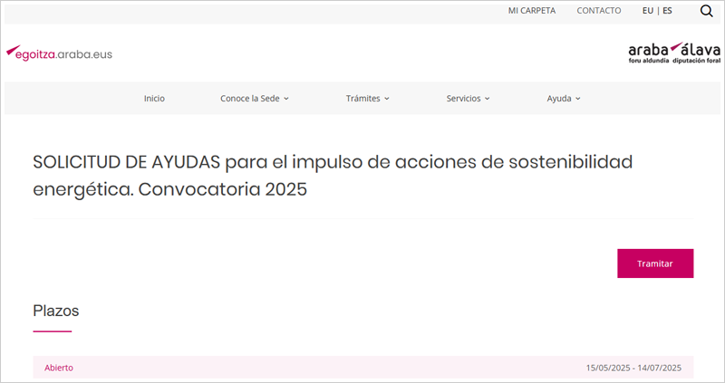 Nuevas ayudas para actuaciones de sostenibilidad energética en entidades locales de Álava