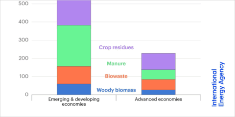 El potencial del biogás y biometano podría cubrir una cuarta parte de la demanda mundial de gas natural