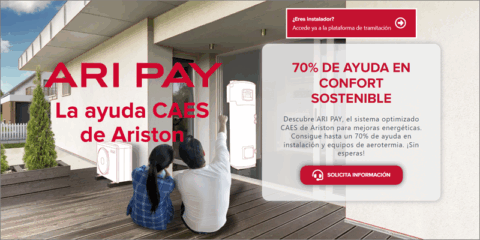 Ariston lanza Ari Pay para gestionar los Certificados de Ahorro Energético para la instalación de aerotermia
