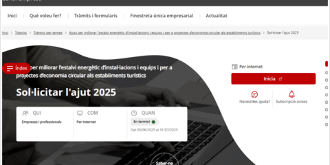 Ayudas para mejorar el ahorro energético y la economía circular de alojamientos turísticos de Cataluña