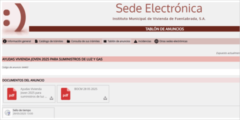 El Ayuntamiento de Fuenlabrada abre las ayudas a jóvenes para gastos de suministros energéticos