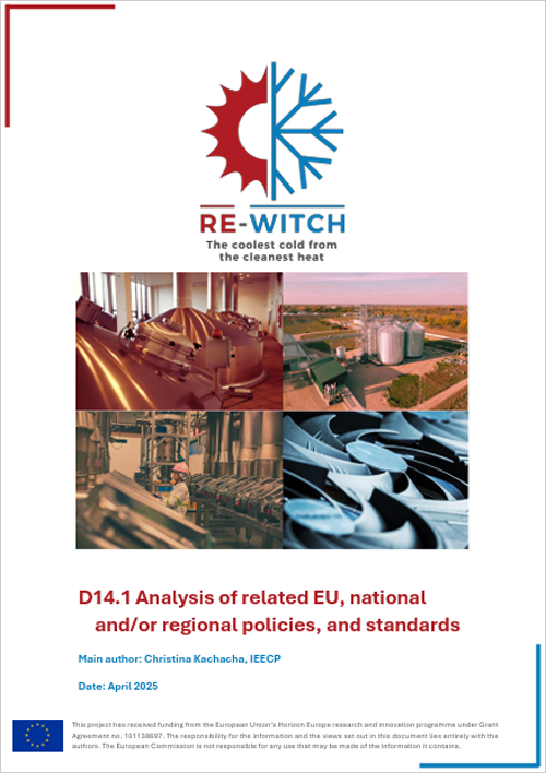 El informe pretende mostrar las regulaciones y estándares que rigen las tecnologías del proyecto Re-Witch y que configuran las condiciones del mercado.