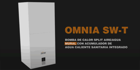 Omnia SW-T: nueva gama de aerotermia mural con acumulador de ACS integrado de Ferroli
