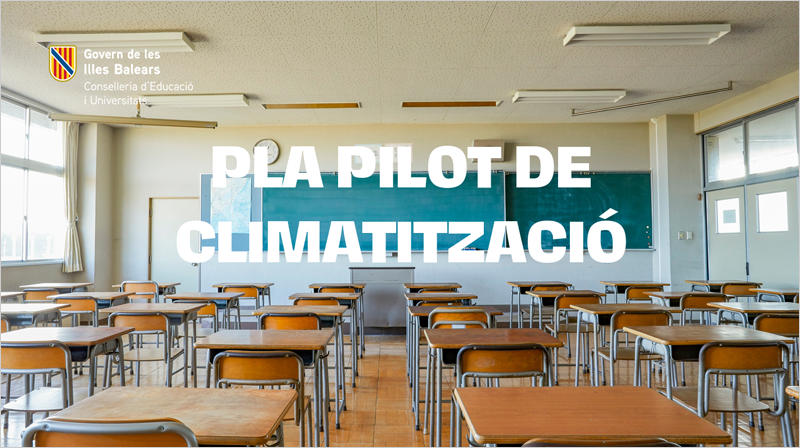 El Plan de Climatización en centros educativos de las Islas Baleares arranca con más de 23 millones