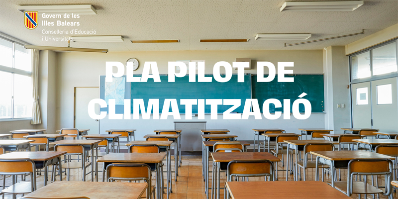 El Plan de Climatización en centros educativos de las Islas Baleares arranca con más de 23 millones
